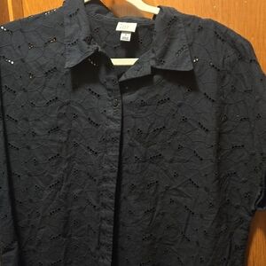 a new day Black Button Down Shirt